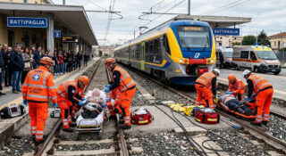 Due malori alla stazione di Battipaglia: doppio intervento dei soccorritori Vopi per salvare due passeggeri